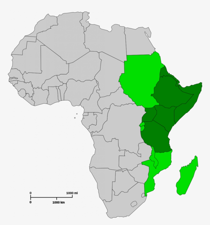 Outline Of East Africa, transparent png download