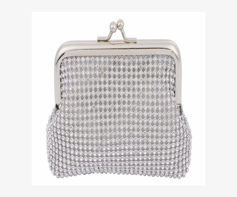 Crystal Rhinestone Classic Pleated Stylish Small Coin - Garment Bag, transparent png download