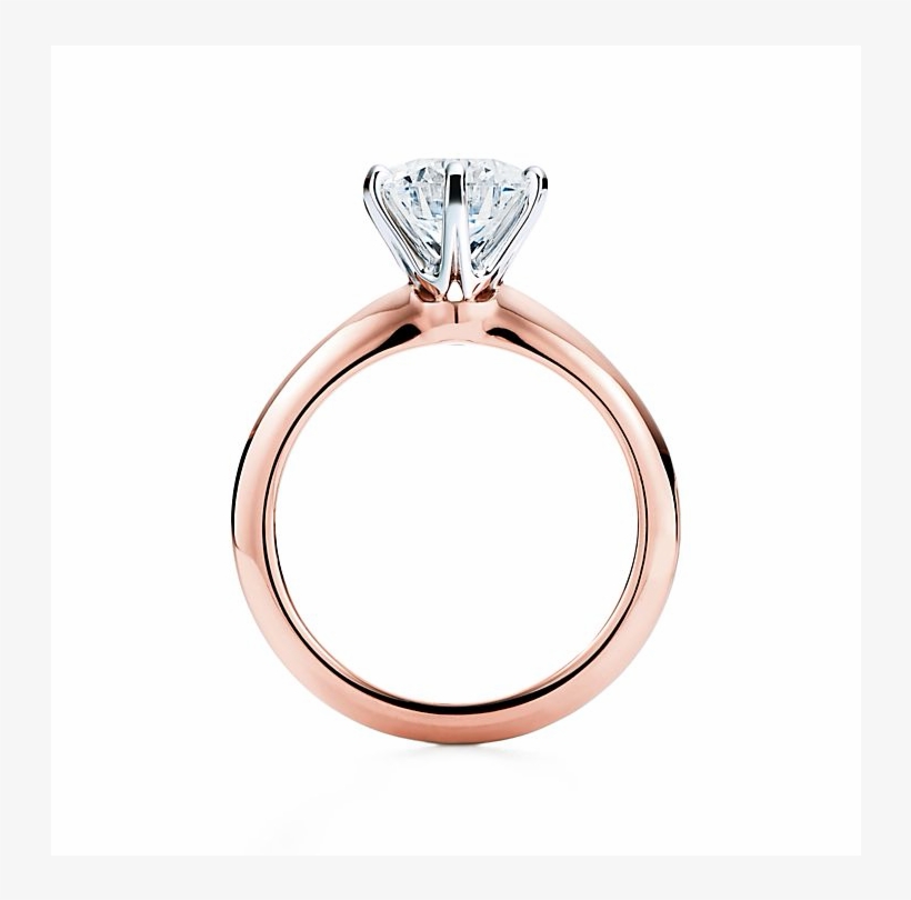 La Propuesta De La Casa Joyera Muestra El Contraste - Gopalsjewelry 6 Prong Engagement Ring, Rose Gold Engagement, transparent png download