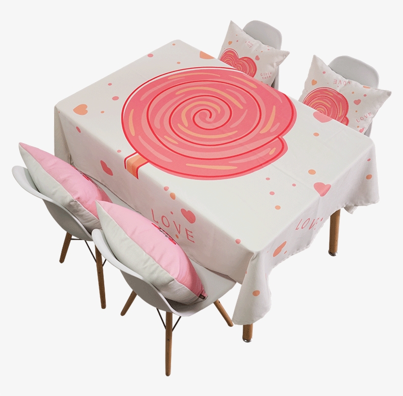 Ins Pink Square Tablecloth Square Princess Wind Cute - Tablecloth, transparent png download