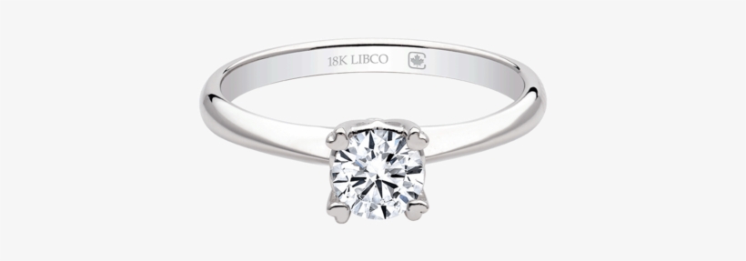 Anillo De Compromiso Solitario Clásico Con Un Diamante - Anillos Solitarios De Compromiso Cartier, transparent png download