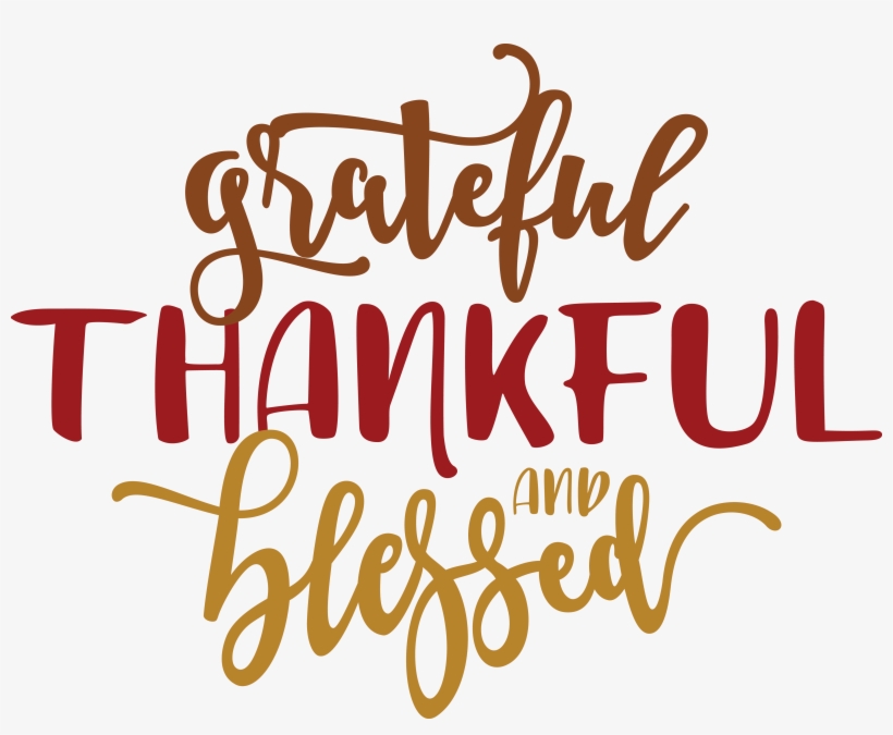 Cb - Grateful Thankful Blessed Svg Design Transparent PNG - 5341x4140