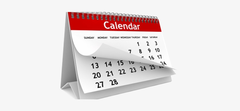 Image Of Calendar With Flipped Page - Calendar, transparent png download