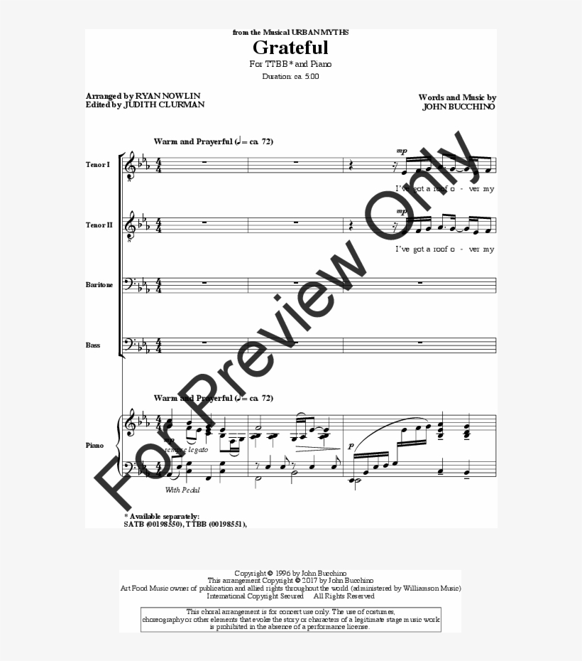 Grateful Thumbnail Grateful Thumbnail Grateful Thumbnail - J.w. Pepper & Son, transparent png download