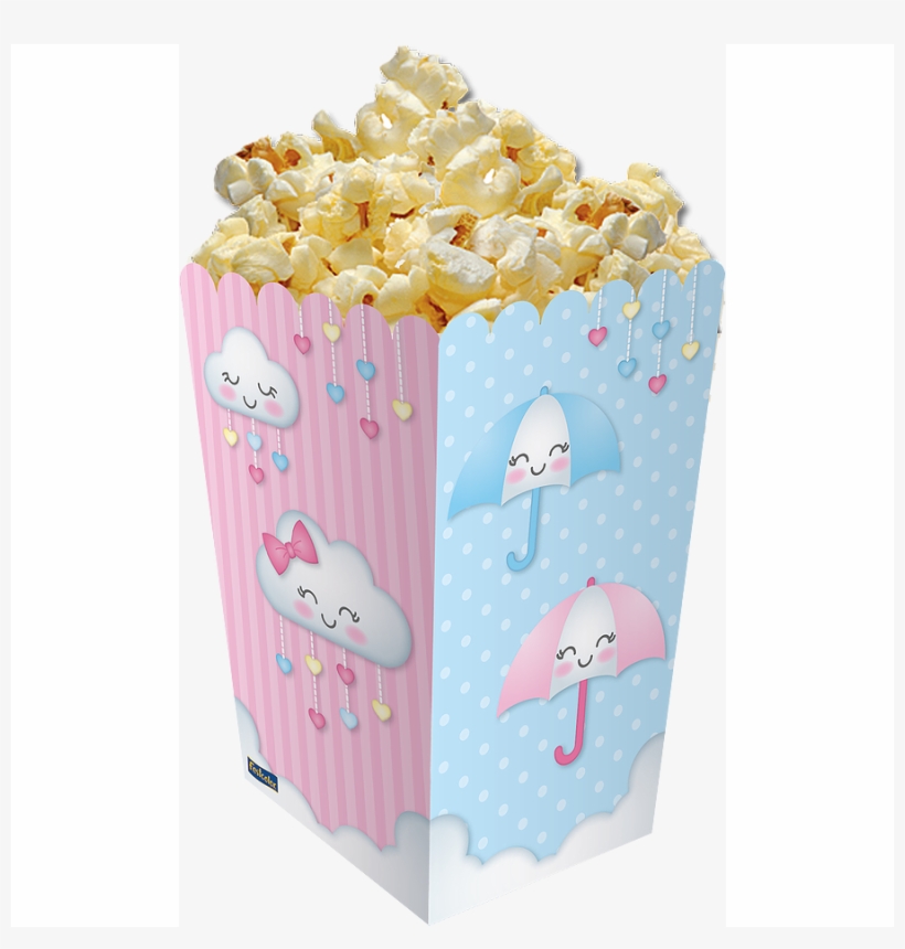 Caixa Para Pipoca - Chuva De Amor Festcolor, transparent png download
