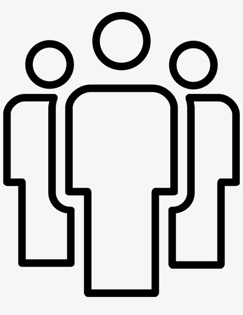 Group Of People Outline Comments - People Outline Icon Png, transparent png download