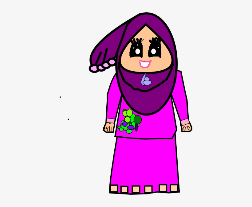 Small - Muslimah Cartoon, transparent png download