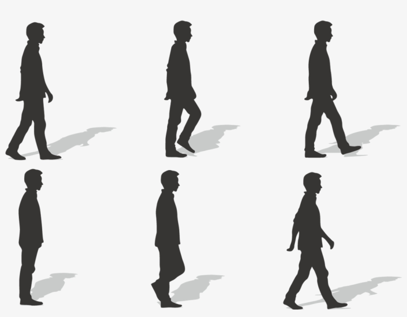 Png Free Download Walk Cycle Euclidean Ms Silhouette - Walk Cycle Silhouette, transparent png download