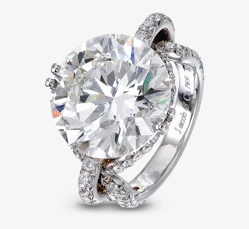 Round Diamond Solitaire Engagement Ring - Jacob & Co Engagement Ring, transparent png download