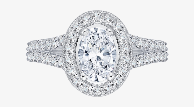 Promezza 14 K White Gold Promezza Engagement Ring - Tacori 300-2ov8x6 Bezel Set Oval Diamond Engagement, transparent png download