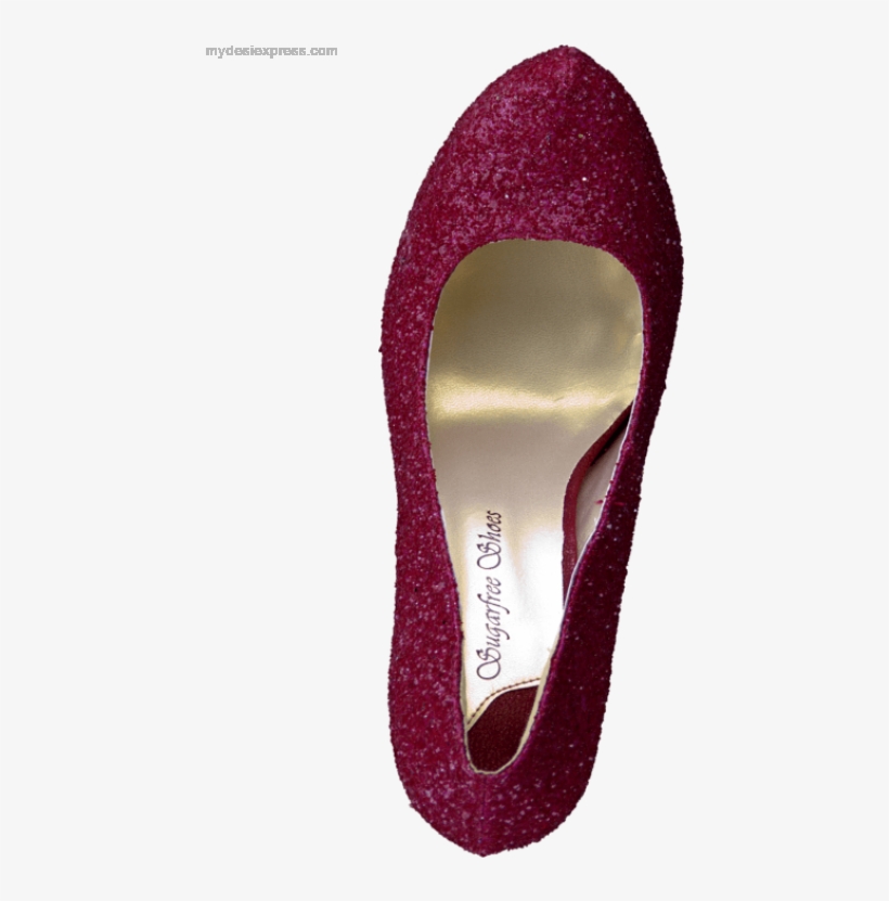 Women's Sugarfree Shoes Siri Glitter Red Glitter - Flip-flops, transparent png download