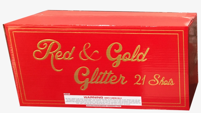 Red & Gold Glitter 21's - Box, transparent png download