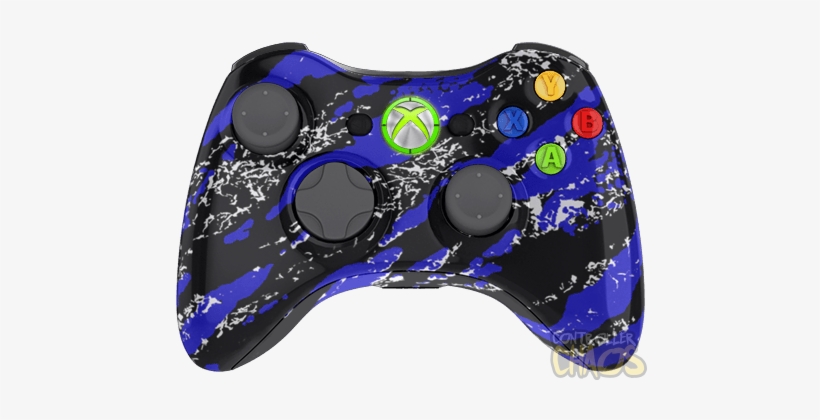 Authentic Microsoft Quality - Blue Tiger Xbox 360 Controller, transparent png download