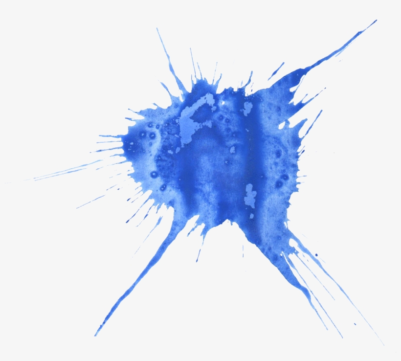 20 Blue Watercolor Splatter - Watercolor Painting, transparent png download