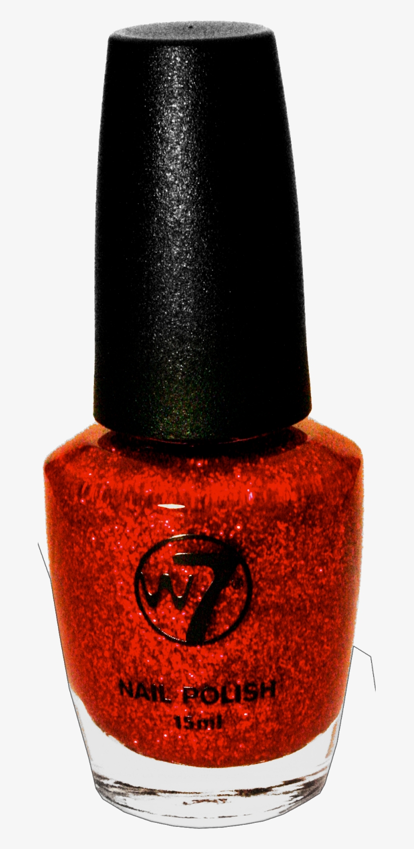This Is One Coat Over One Coat Of A Normal Red Nail - W7 Nail Polish Red Dazzle 15ml (02), transparent png download