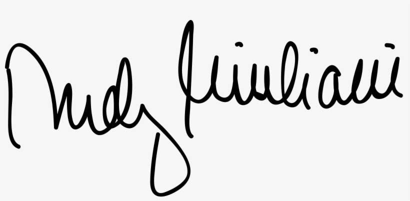 Donald Trump Signature Png - Rudolph Giuliani Signature, transparent png download