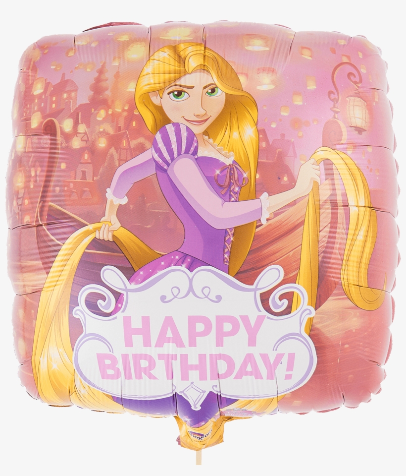 Rapunzel Happy Birthday - 18" Rapunzel Happy Birthday Foil Balloon - Mylar Balloons, transparent png download