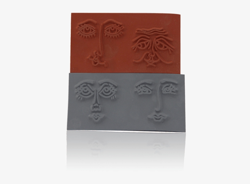 Fun Faces Rubber Stamps 4 Images - Carving, transparent png download