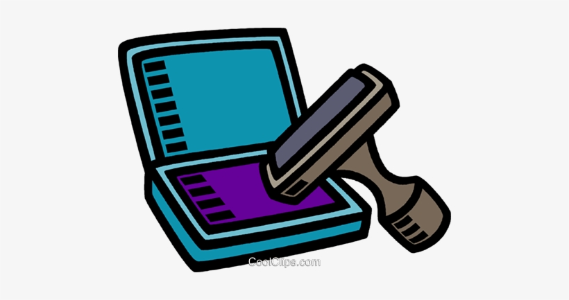 Rubber Stamp Pad Royalty Free Vector Clip Art Illustration - Rubber