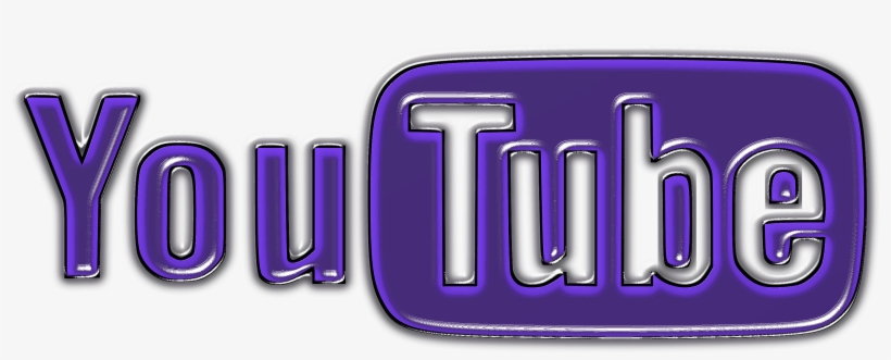 Violet And White Logo Of Youtube - Logo, transparent png download