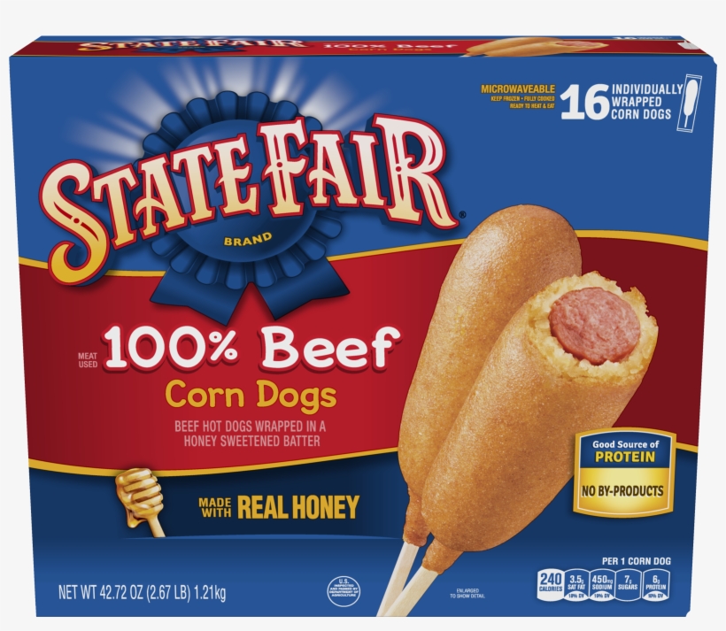 State Fair® 100% Beef Corn Dogs, 16 Count - State Fair Corn Dogs, 100% Beef - 16 Corn Dogs, 42.72, transparent png download