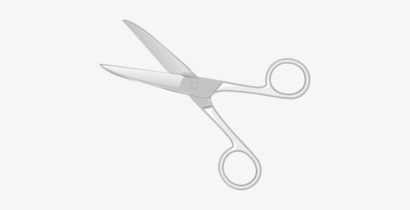 Cut Icon Infographic Metal Scissors Sharp - Scissors Black Background, transparent png download