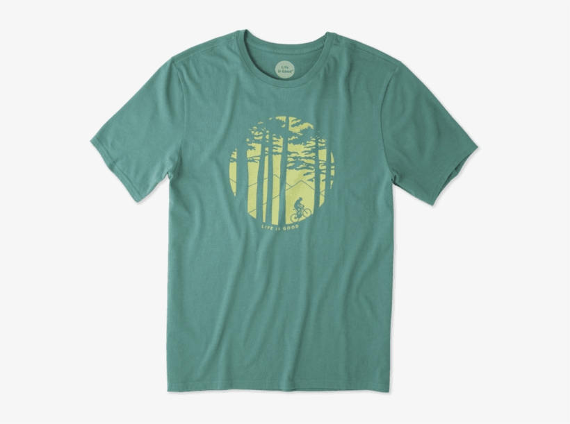Men's Mountain Bike Woods Smooth - Life Is Good Men's Mountain Bike Woods Smooth Tee, transparent png download