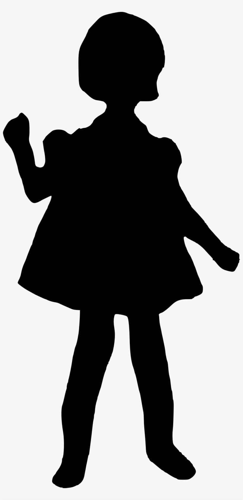 Little Girl Silhouette Png Clipart Transparent Stock - Little Girl Silhouette Transparent Background, transparent png download