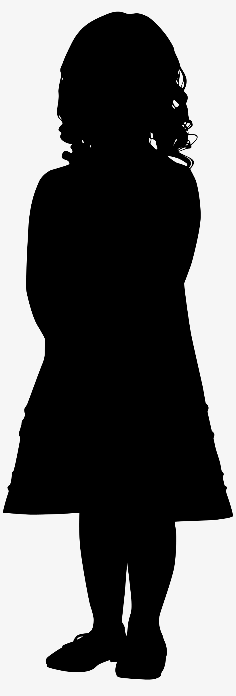 Little Girl Silhouette Png, transparent png download