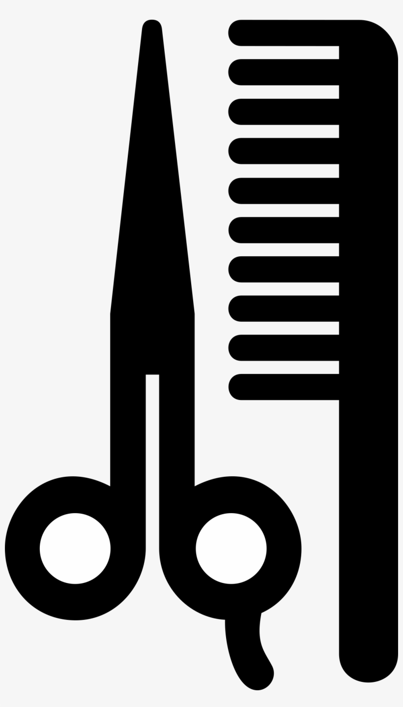 Scissors And Comb Icon, transparent png download
