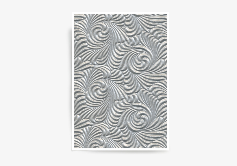 Swirl Silver Handmade-1 Sheet - Silver, transparent png download