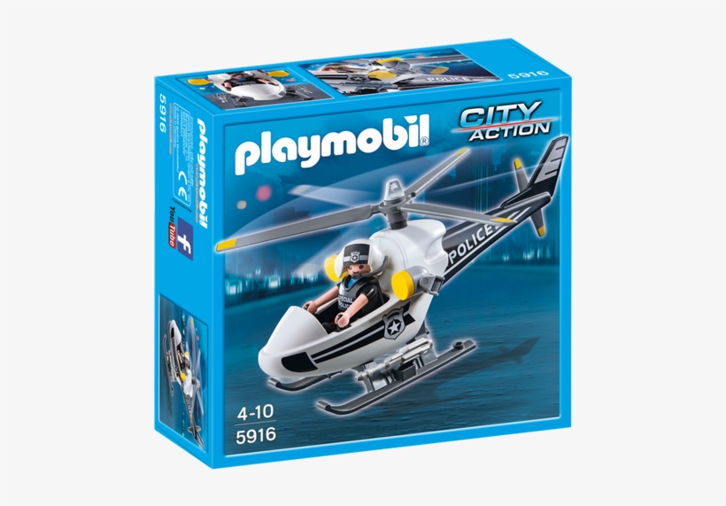 Police Helicopter - Playmobil 5916 Police Helicopter, transparent png download