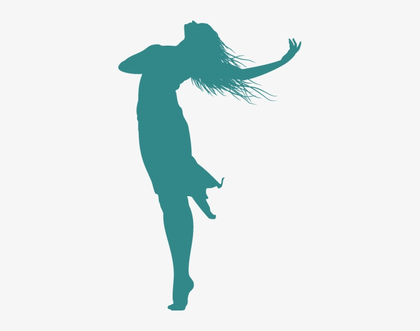 Silhouette, Little Girl, Green - Woman Praising Silhouette, transparent png download