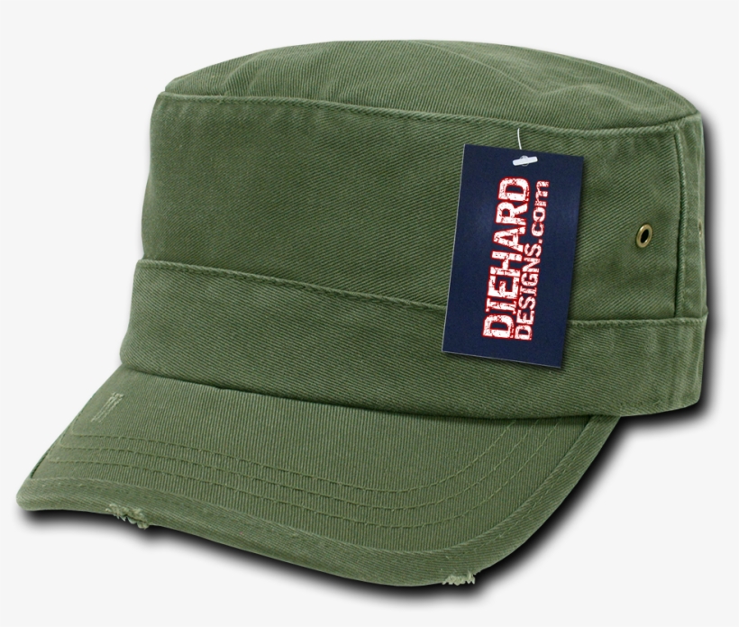 Vintage Flat Top Military Cap - Decky Gr4 Vintage G.i. Caps - Olive, S M, transparent png download