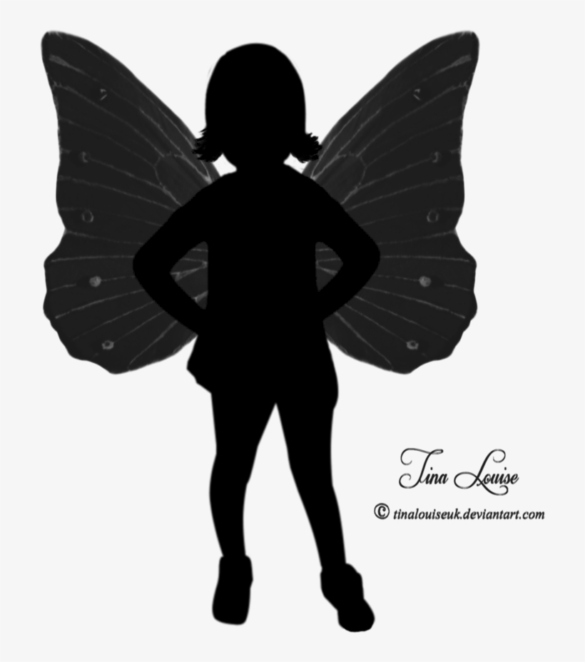 Top Max - Little Girl Fairy Silhouette, transparent png download