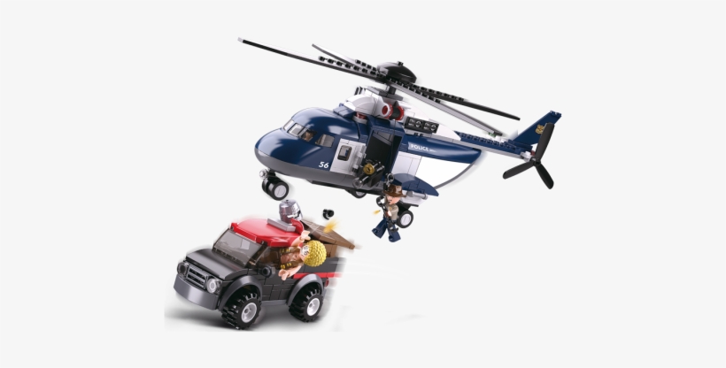 Sluban Big Police Helicopter - Sluban Police Helicopter, transparent png download