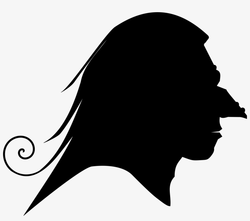 Silhouette Witch At Getdrawings - Perfil De Una Bruja, transparent png download