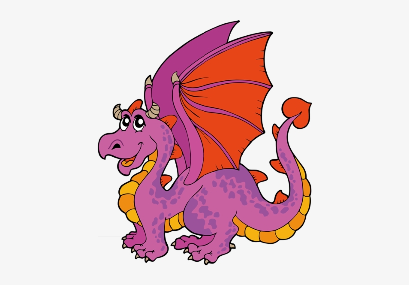 Cute Cartoon Dragons With Flames Clip Art Images Are - Nice Cartoon Dragon, transparent png download