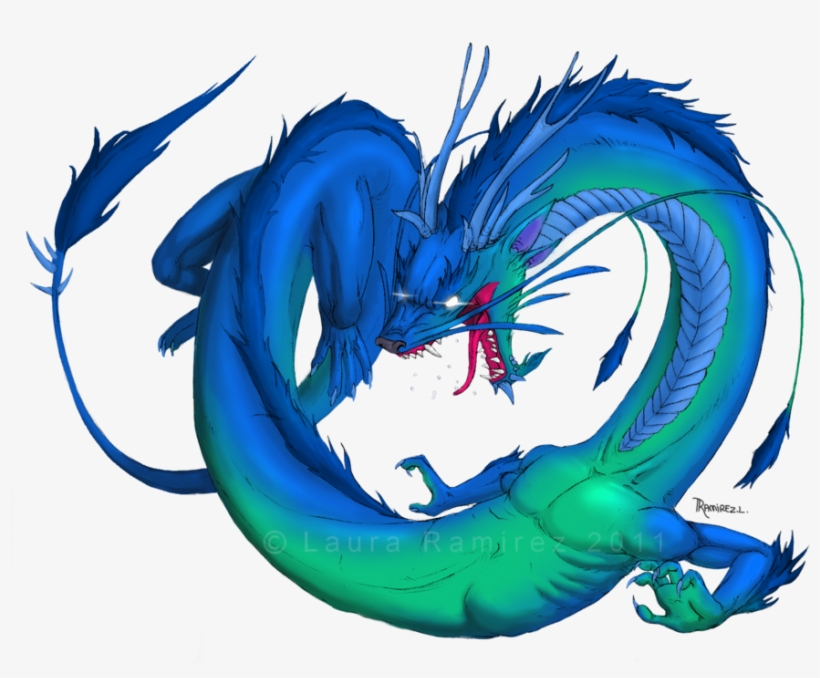 Blue Dragon Clipart Transparent - Blue Eastern Dragon Png, transparent png download