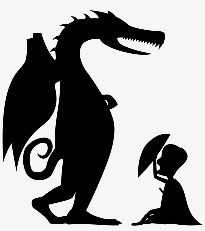 This Free Icons Png Design Of George And Dragon Silhouette, transparent png download
