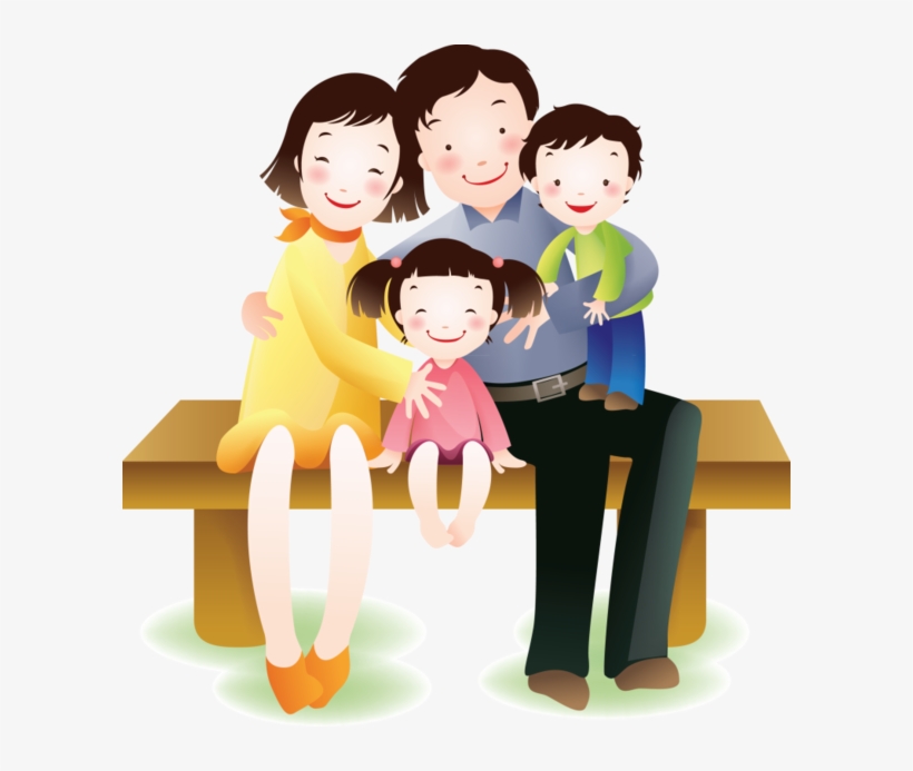 Laminas Infantilesdibujosfamilia Felizla - Crianças Abraço Familia Clipart, transparent png download