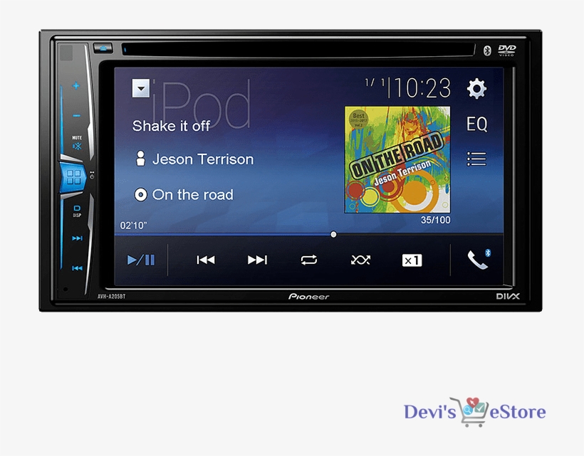 Pioneer Avh-a205bt Touchscreen Bluetooth Car Radio - Pioneer Mvh A205vbt, transparent png download
