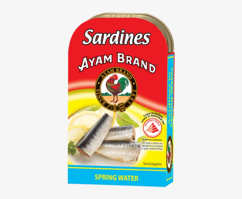 Ayam Brand Sardines In Spring Water 120g - Ayam Brand, transparent png download