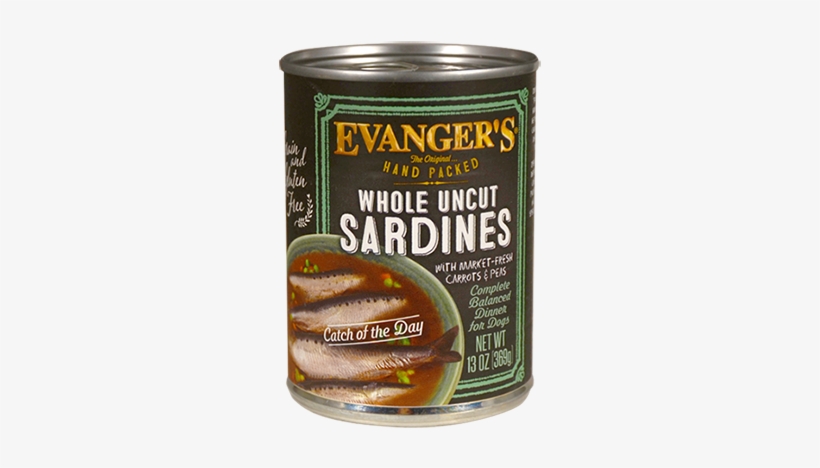 Whole Uncut Sardines Packed By Hand - Evanger's 776140 12-pack Hand-packed Grain Free Roasted, transparent png download