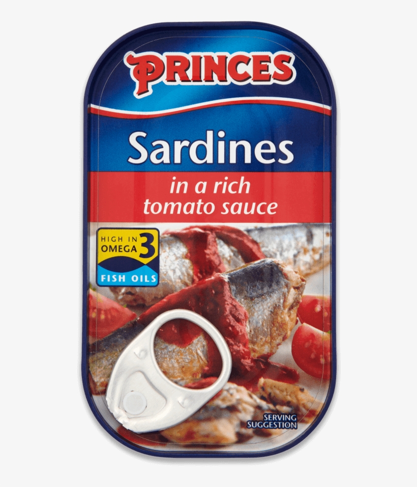 Princes Sardines In A Rich Tomato Sauce 120gms, transparent png download