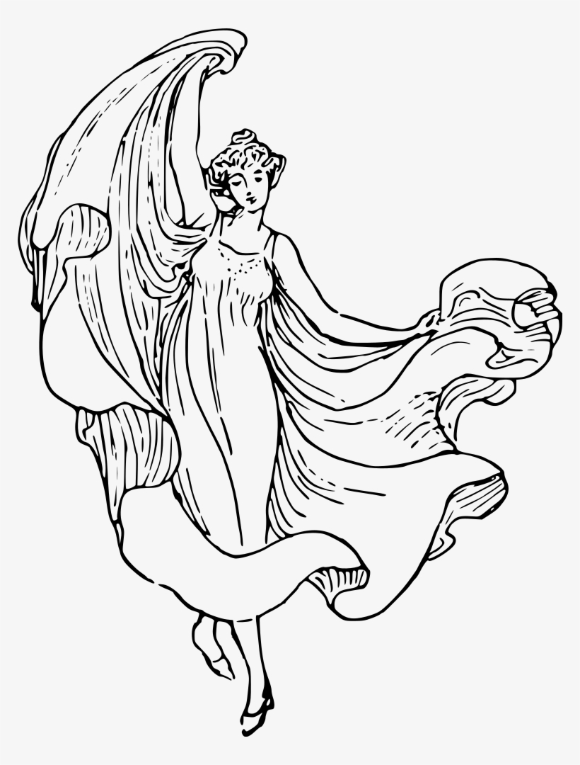Dancing Lady - Lady Dancing Drawing, transparent png download