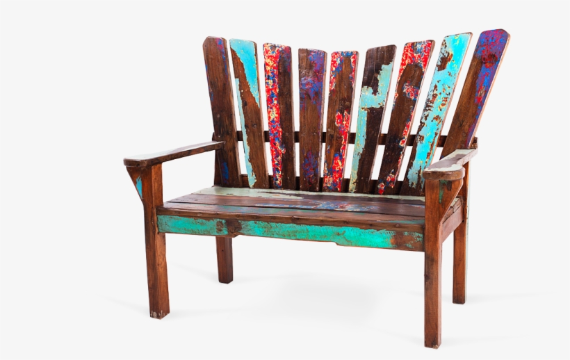 Dock Holiday Bench - Dock Holiday Reclaimed Wood Bench Ecochic Lifestyles, transparent png download