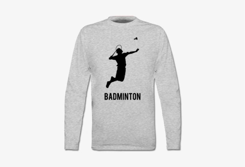 Badminton Player Silhouette Png For Kids - T-shirt, transparent png download
