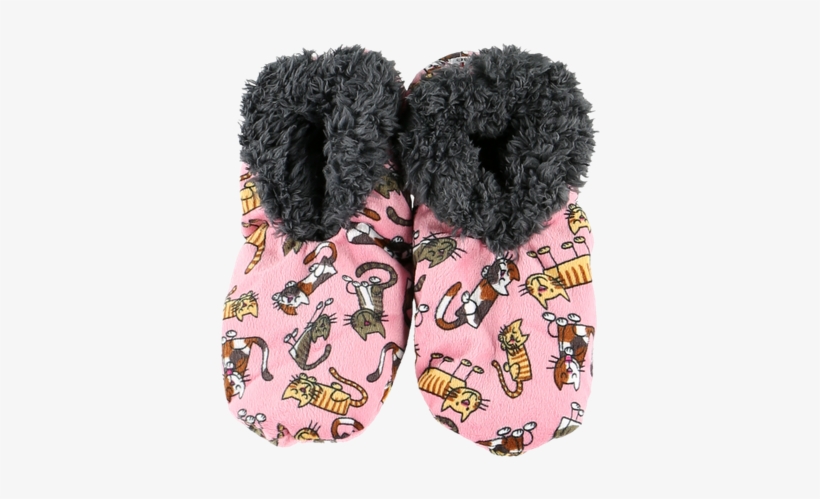 Cat Nap - Lazy One Cat Nap Fuzzy Slippers - Adult Small/medium, transparent png download