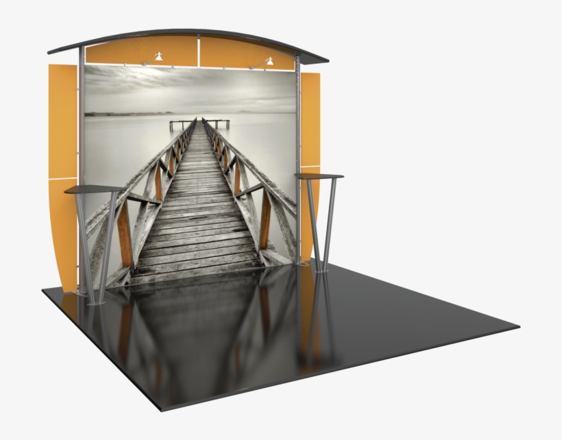 Linear Pro 10ft Modular Backwall Kit - Black And White Lake Hd, transparent png download